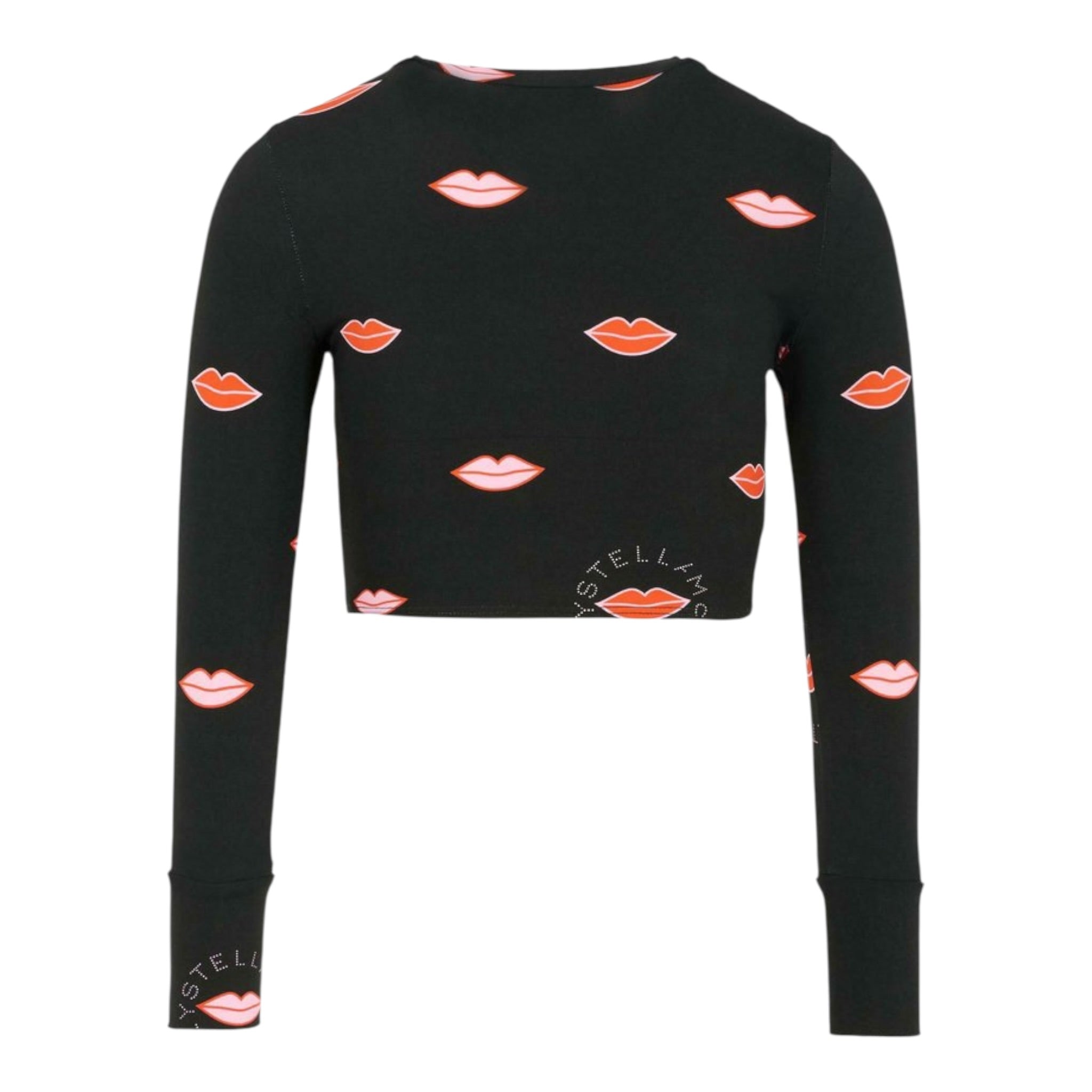 Stella Mccartney Shirt Girocollo tinta unita con Stampe Nero per Bambina TX8D50 NERO STELLA McCARTNEY 