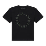 Stella Mccartney T-Shirt Girocollo tinta unita con Logo Nero per Bambino TX8S01 NERO STELLA McCARTNEY 