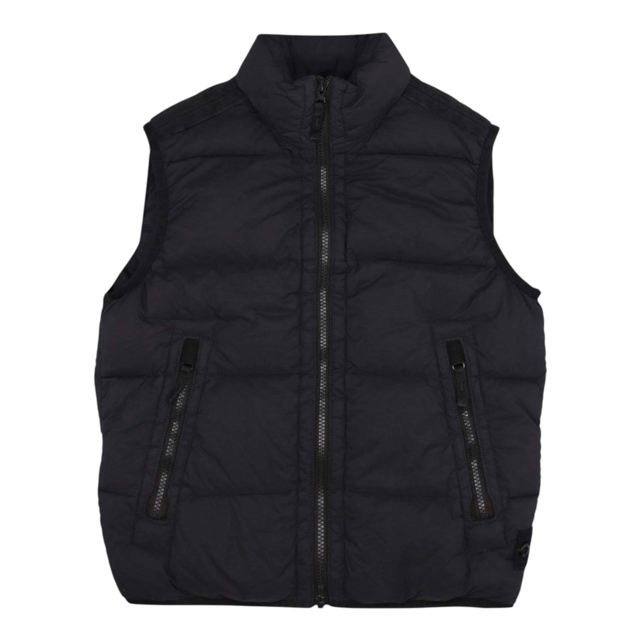 Stone Island Giubbino Smanicato tinta unita con Zip Nero per Bambino 8116G0328 NERO STONE ISLAND 