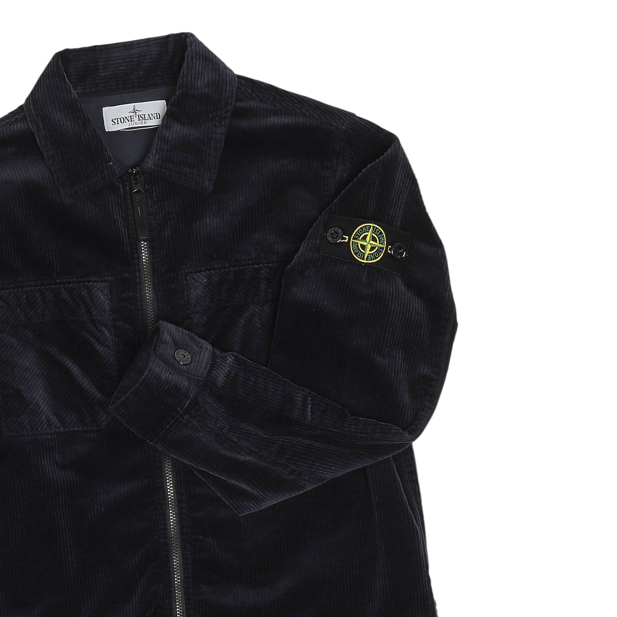Stone Island Camicia tinta unita con Zip Blu per Bambino K2S161200003 BLU STONE ISLAND 
