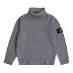 Stone Island Maglia tinta unita con Logo E Collo Alto Grigio per Bambino K2S165100018 GRIGIO STONE ISLAND 