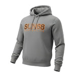 Sun68 Felpa tinta unita con Cappuccio E Stampa Grigio per Bambino F41313 GRIGIO SUN68 