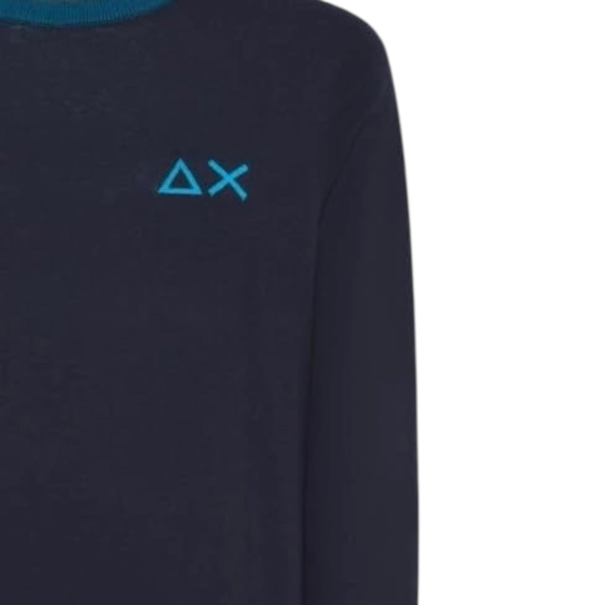 Sun68 Maglia tinta unita con Logo Blu per Bambino K41312 BLU SUN68 