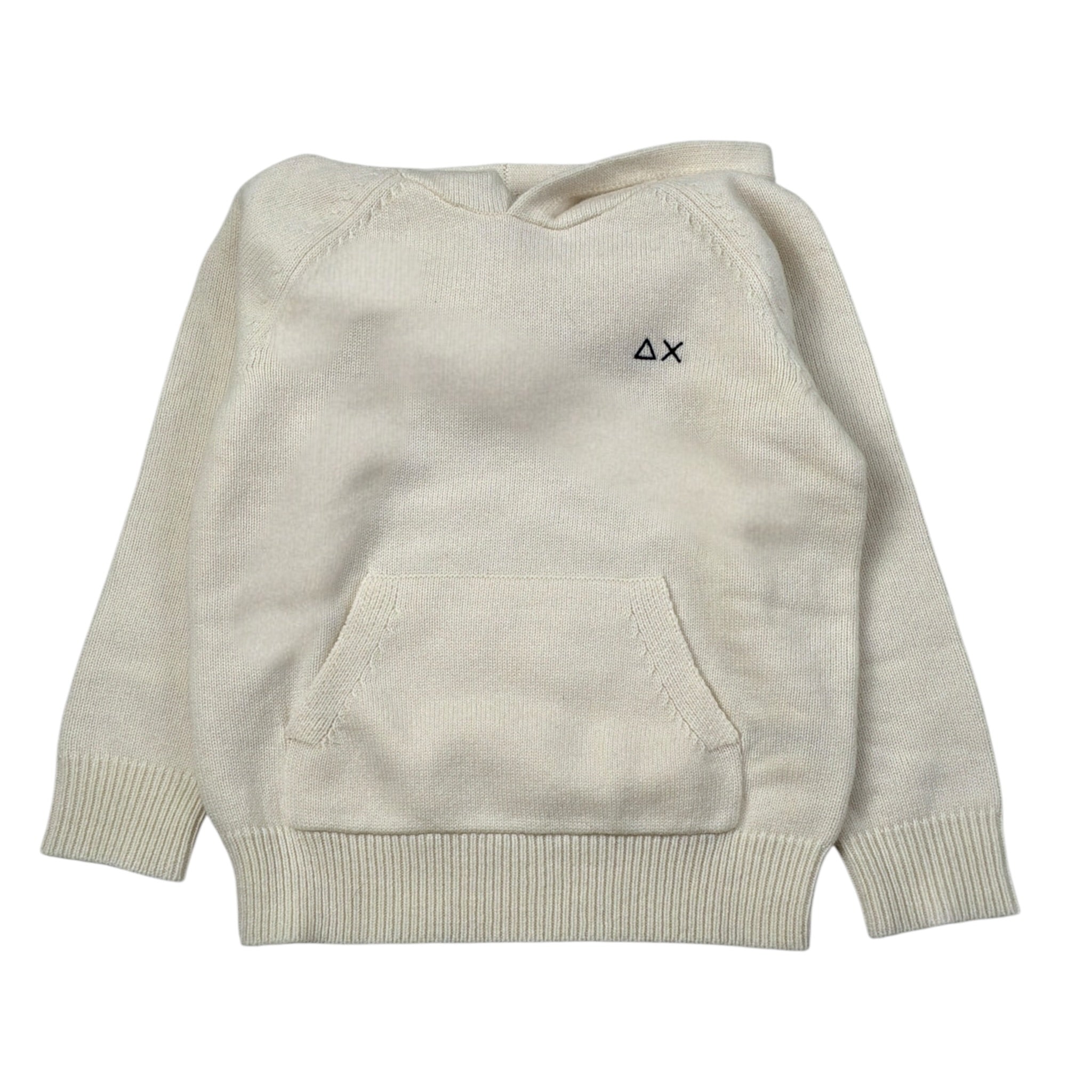 Sun68 Maglia tinta unita con Cappuccio Panna per Bambino K45313 PANNA SUN68 