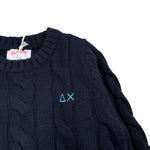 Sun68 Maglia Girocollo tinta unita Blu per Neonato K54338 BLU SUN68 