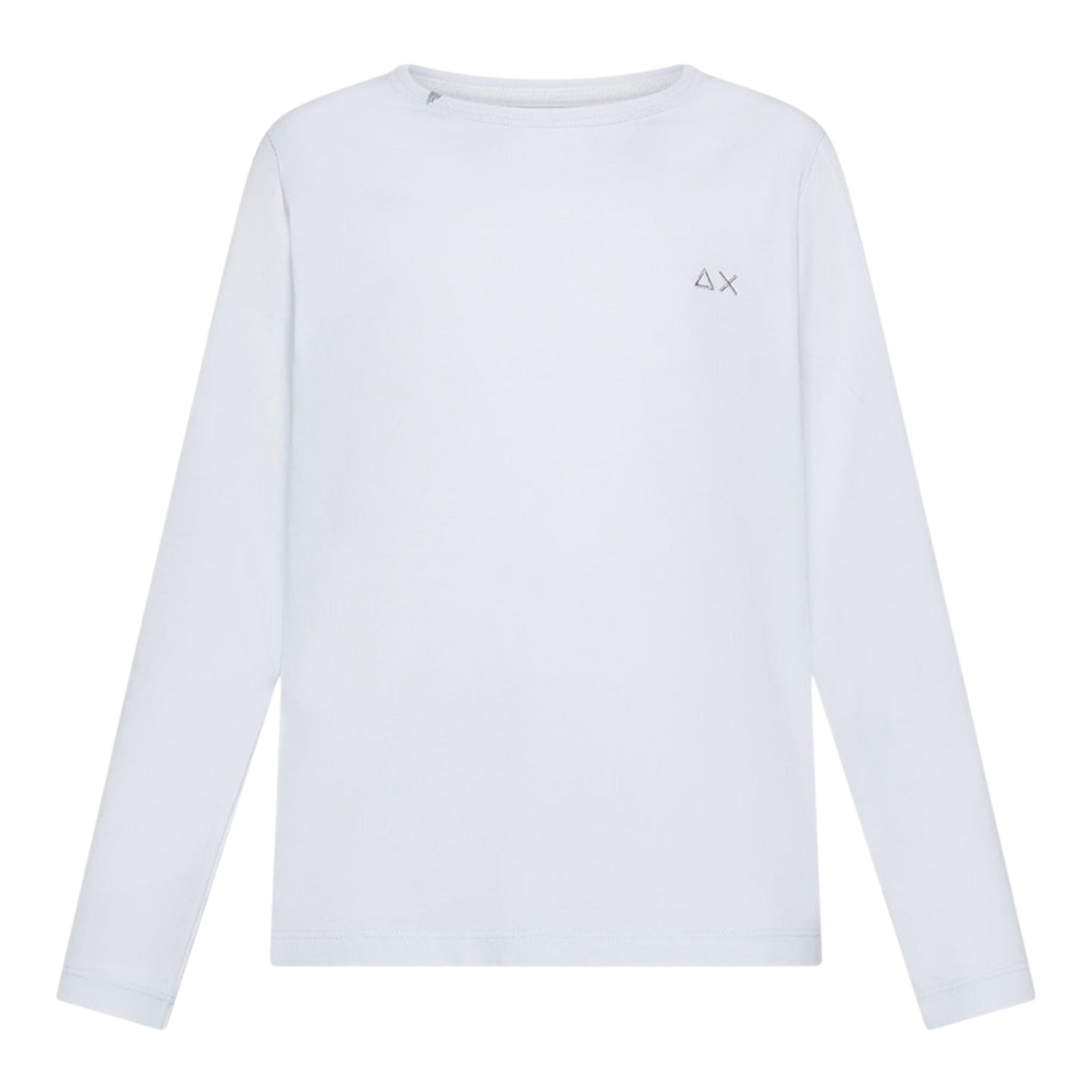 Sun68 Shirt Girocollo tinta unita con Logo Bianco per Neonato T45305N BIANCO SUN68 