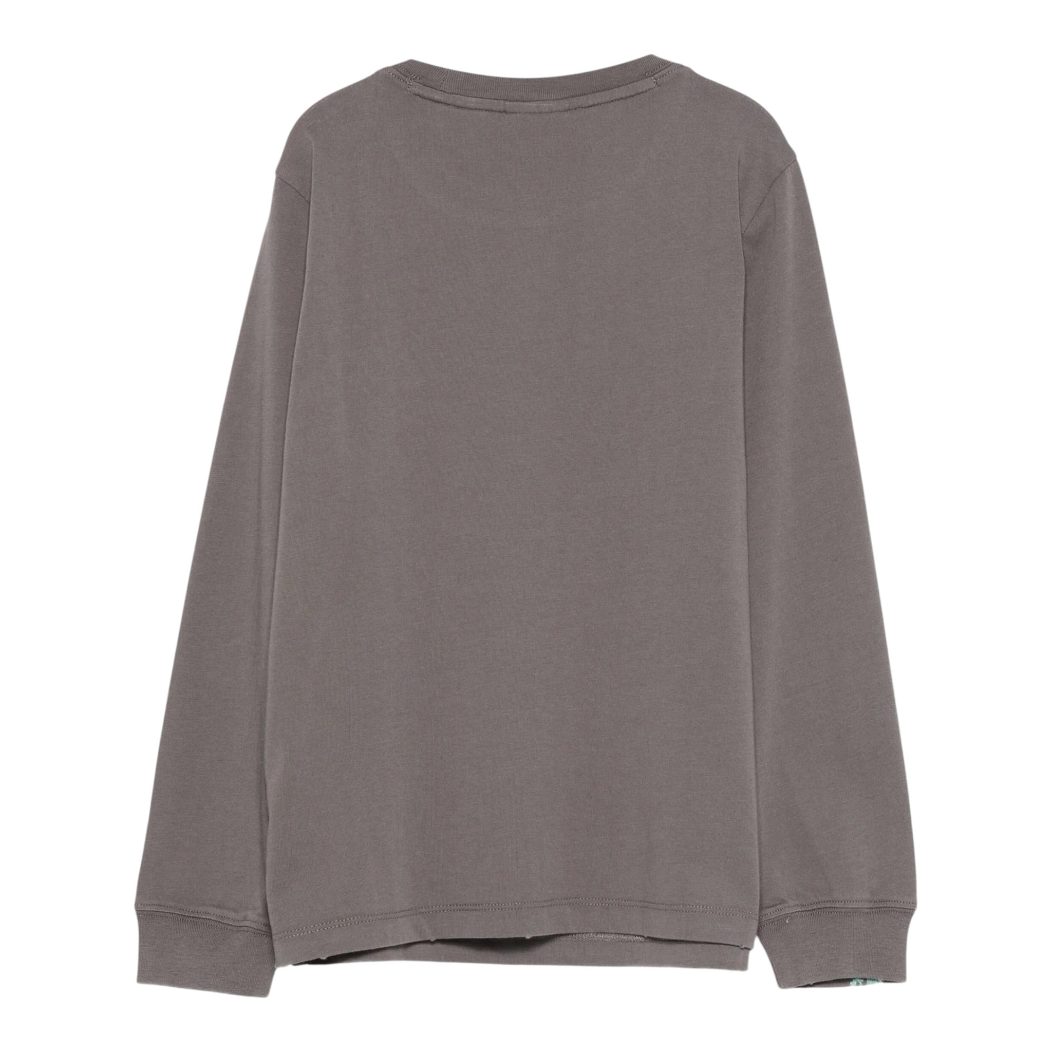 Sun68 Shirt Girocollo tinta unita con Logo Grigio per Bambino T45326 GRIGIO SUN68 