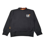 Suns Felpa Chiusa Girocollo tinta unita con Logo Nero per Bambino MFS5105U NERO SUNS 