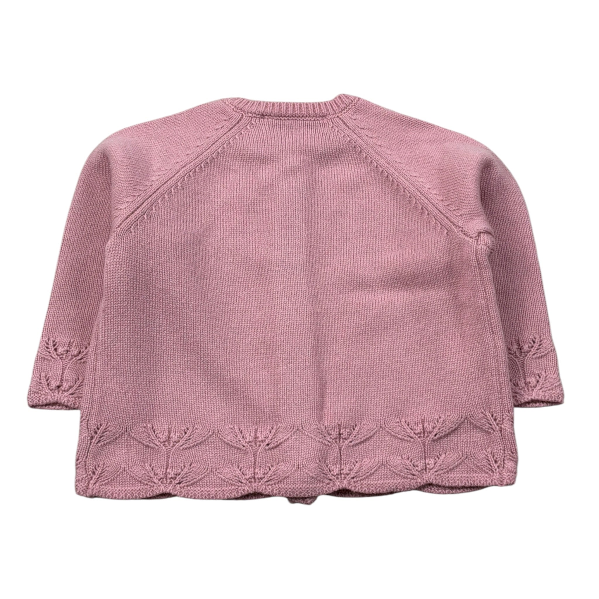 Tartine Et Chocolat Cardigan tinta unita con Ricami Rosa per Neonata CB18101 ROSA TARTINE ET CHOCOLAT 