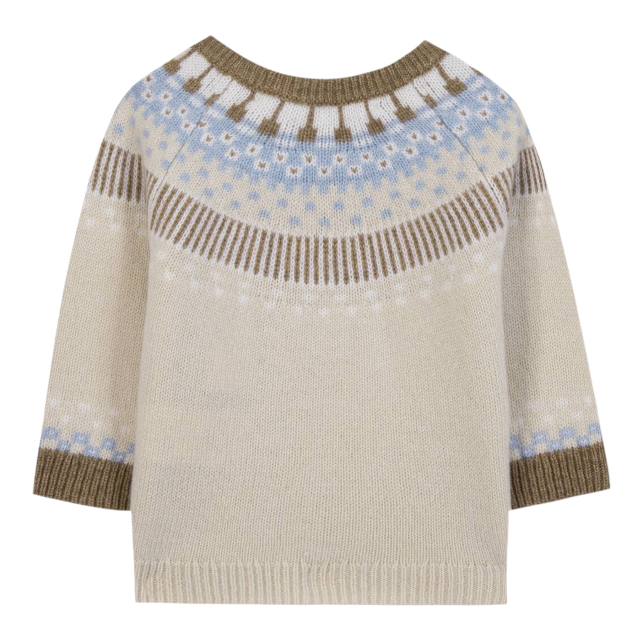 Tartine Et Chocolat Maglia Girocollo tinta unita con Ricami Beige per Neonato CB1831N BEIGE TARTINE ET CHOCOLAT 
