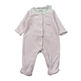 Tartine Et Chocolat Tutina Manica Lunga tinta unita In Ciniglia Rosa per Neonata CB32050 ROSA TARTINE ET CHOCOLAT 