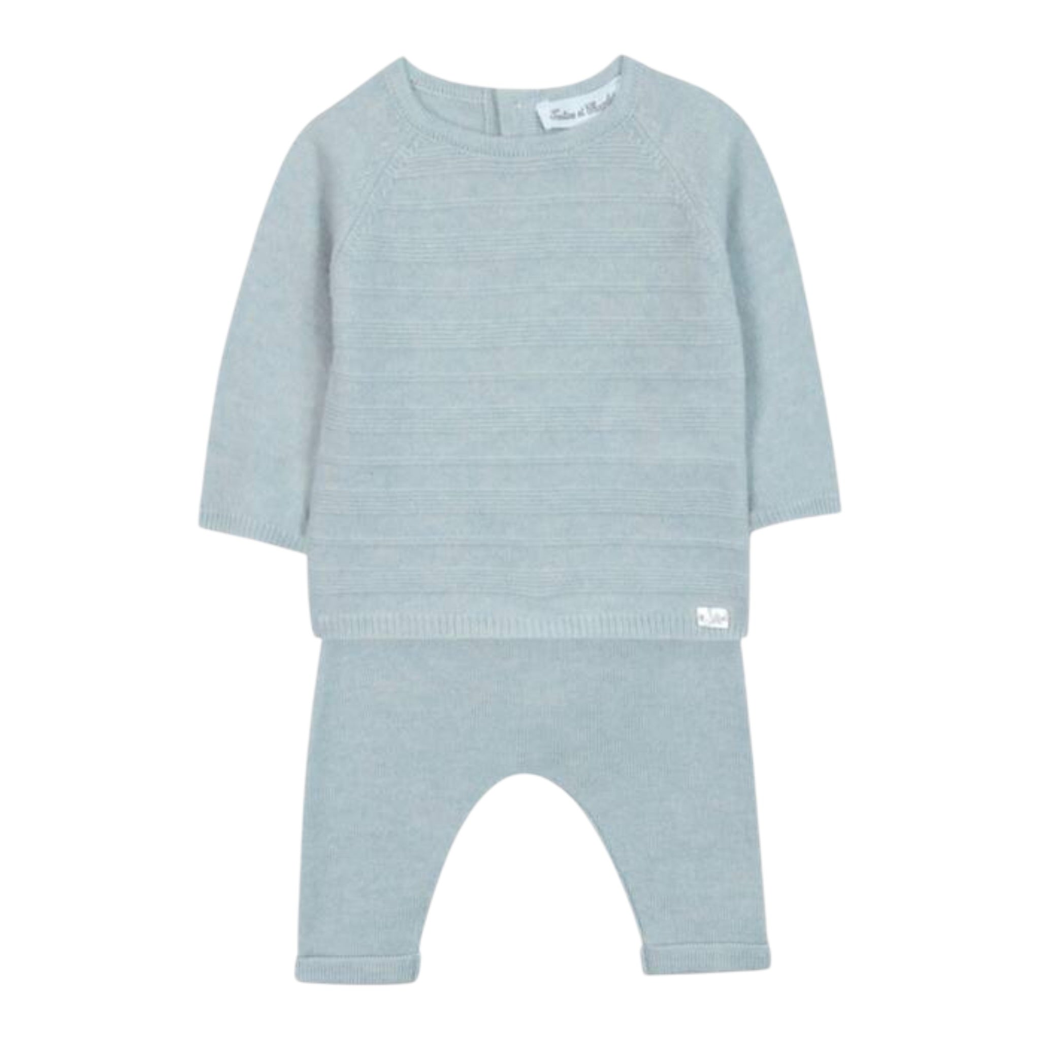 Tartine Et Chocolat Completo 2 Pezzi Maglia-Pantalone tinta unita Azzurro per Neonato CB36040 AZZURRO TARTINE ET CHOCOLAT 