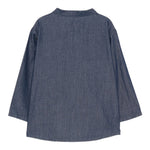 Teddy E Minou Camicia Manica Lunga tinta unita Blu per Neonato A25TCL0001J0043 BLU TEDDY E MINOU 