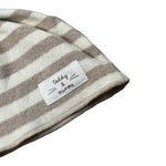 Teddy E Minou Cappello Bicolore con Fantasia A Righe Bianco/Beige per Neonato A25TEO0002M1091 BIANCO/BEIGE TEDDY E MINOU 