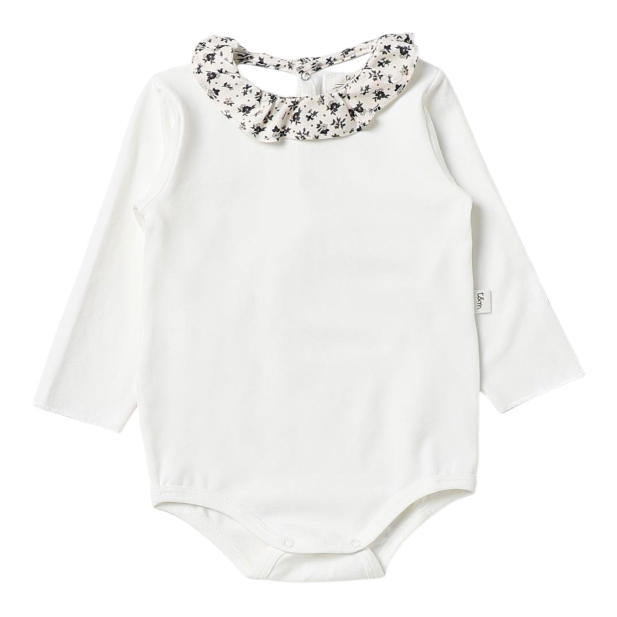 Teddy E Minou Body Manica Lunga tinta unita con Colletto Panna per Neonata A25TMB0002M0115 PANNA TEDDY E MINOU 