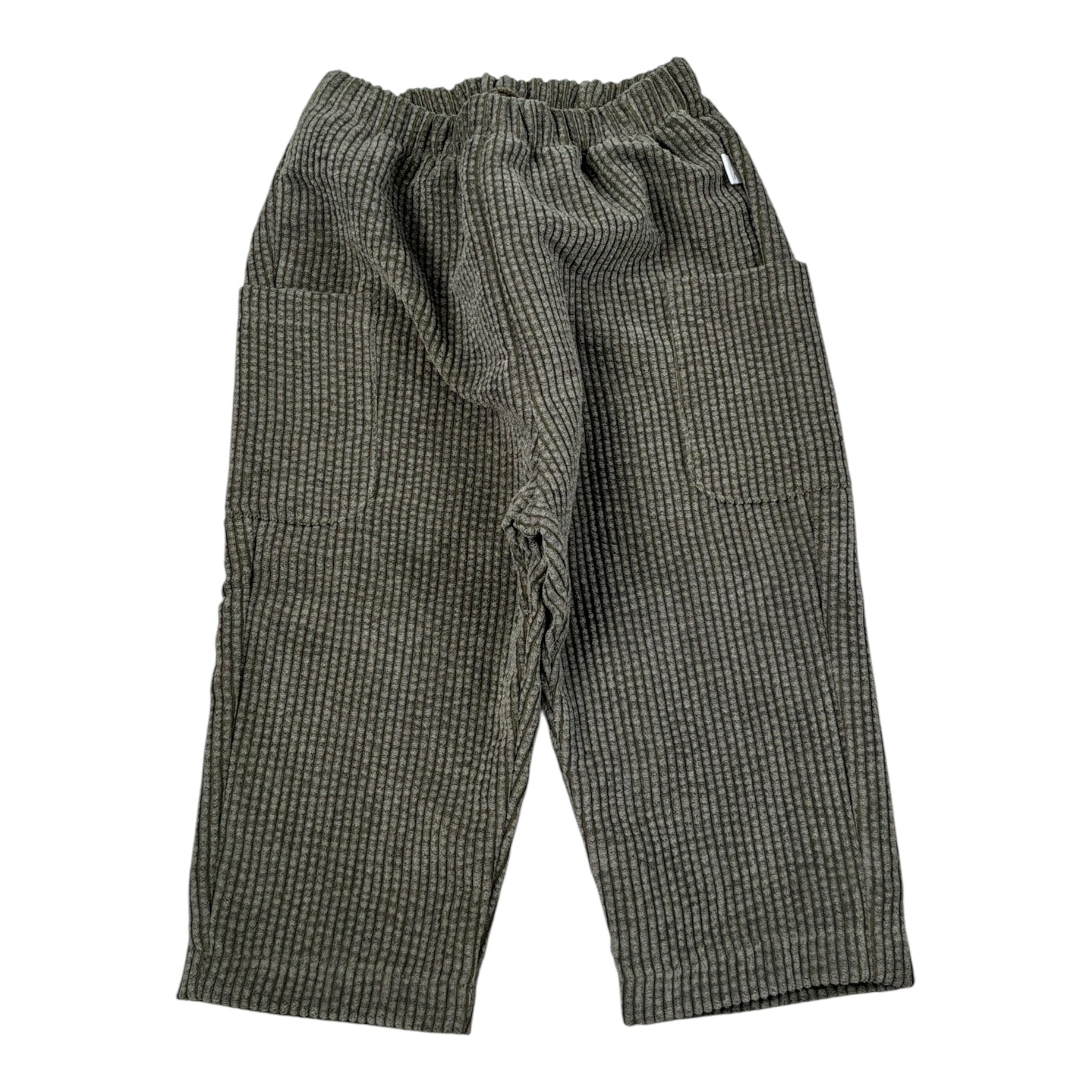 Teddy E Minou Pantalone tinta unita con Elastico In Vita Verde per Neonato A25TPL0001V0020 VERDE TEDDY E MINOU 