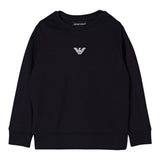 The Marc Jacobs Felpa Chiusa Girocollo tinta unita con Logo Blu per Bambino EB000301J BLU THE MARC JACOBS 