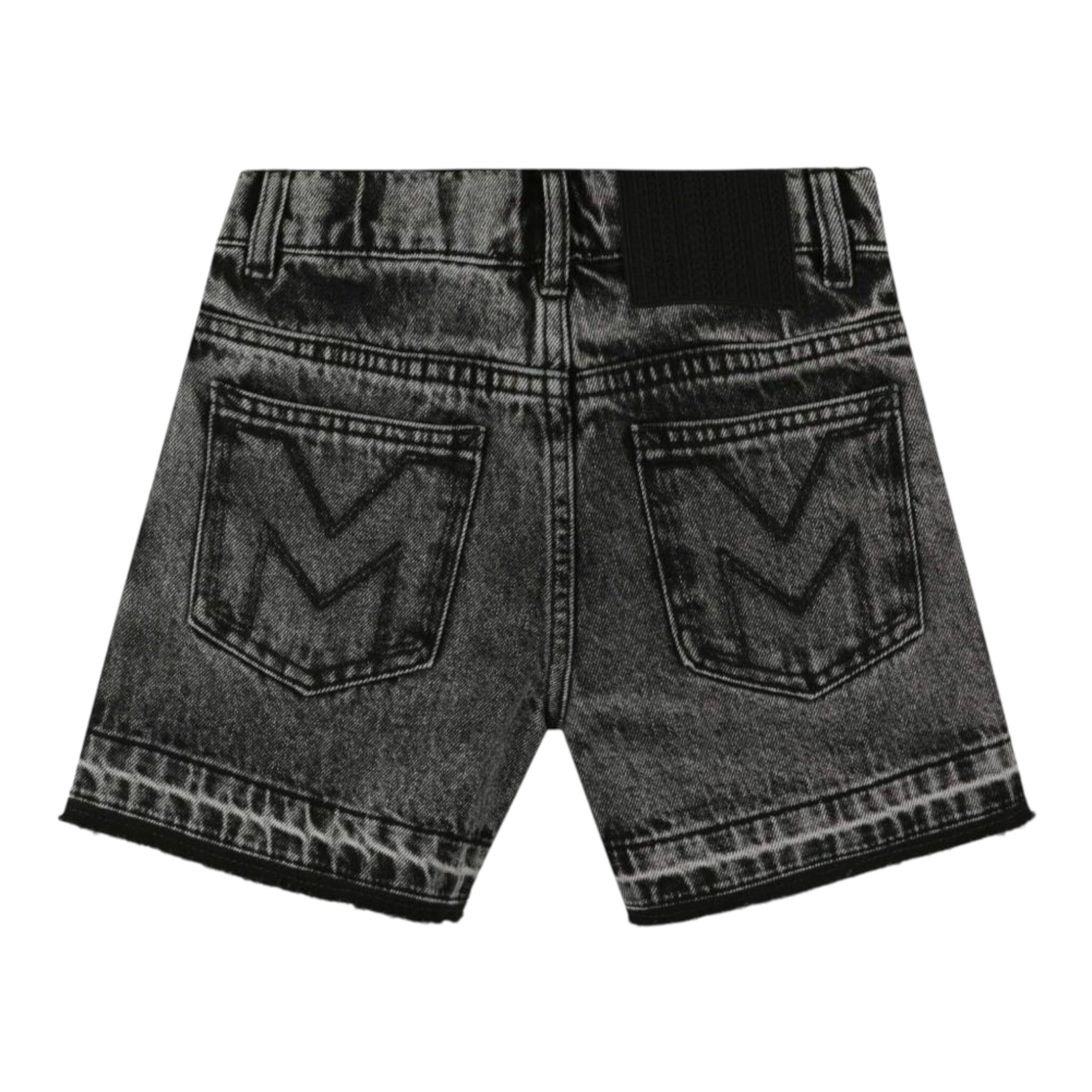 The Marc Jacobs Short In Denim tinta unita Nero per Bambina W60597 NERO THE MARC JACOBS 