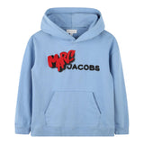 The Marc Jacobs Felpa Xhiusa con Cappuccio tinta unita con Logo Azzurro per Neonato W60631N AZZURRO THE MARC JACOBS 