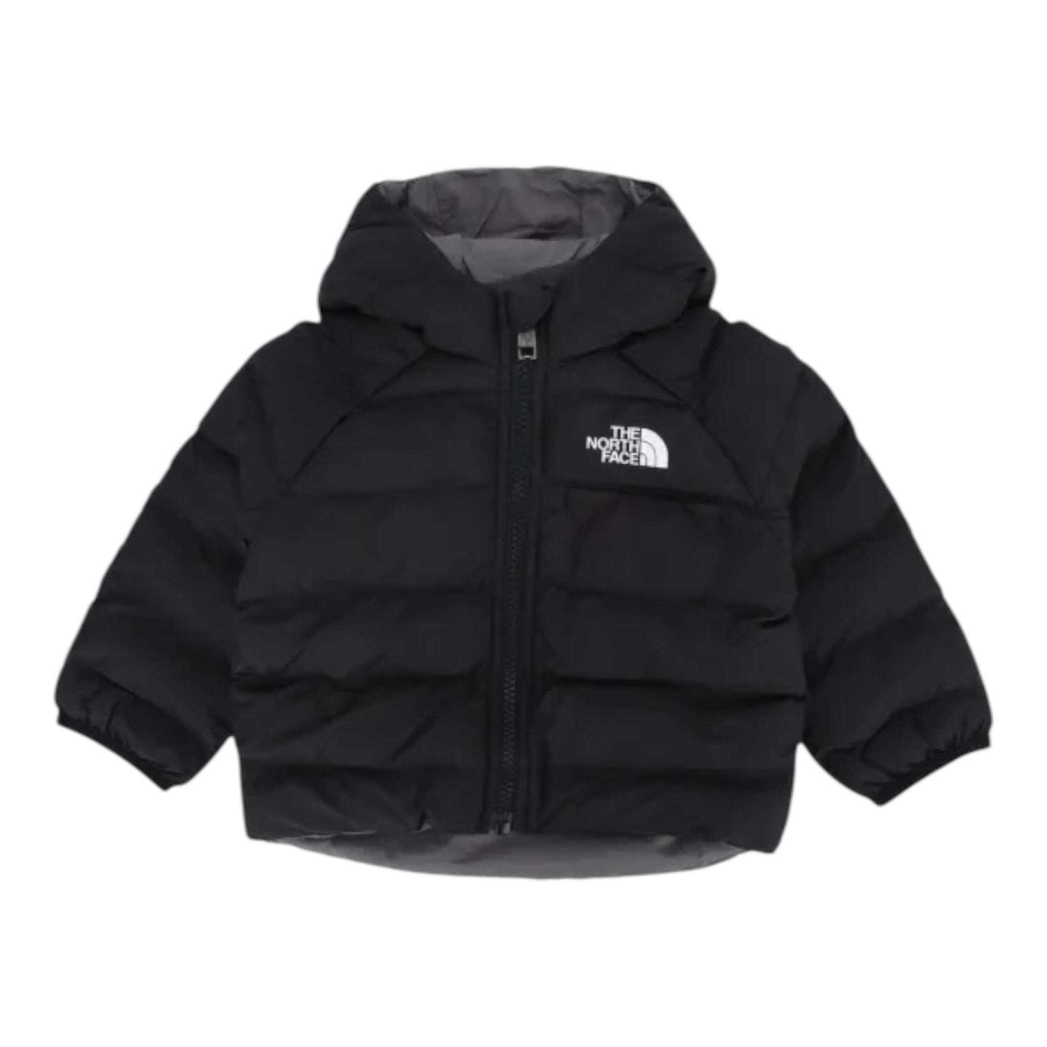 The North Face Giubbino tinta unita con Cappuccio Reversibile Nero per Neonato NF0A88W3W00 NERO THE NORTH FACE 