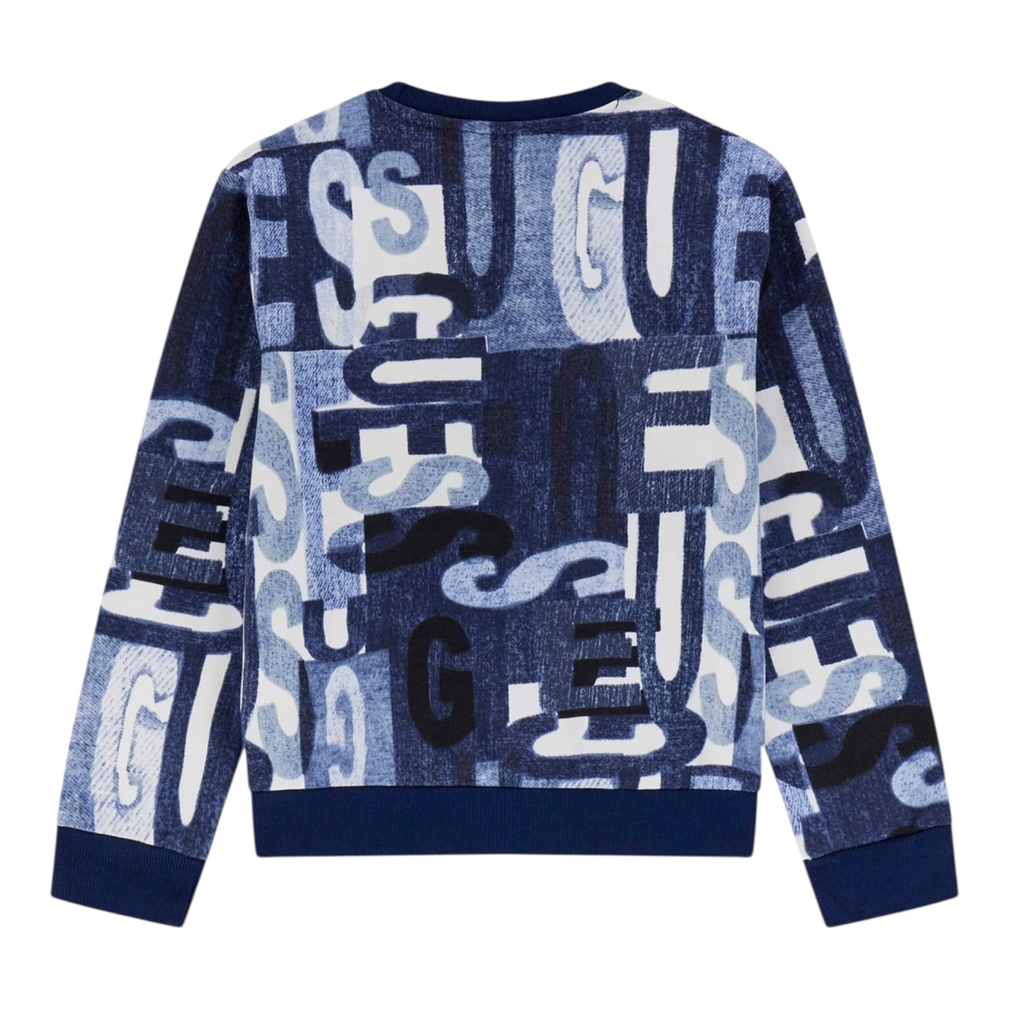 Guess Felpa tinta unita con Fantasia Blu per Neonato N5BQ05KAD74X BLU GUESS 