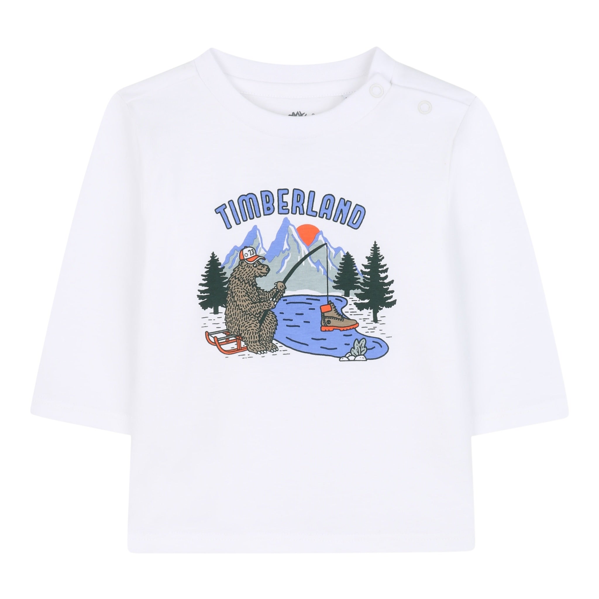 Timberland Shirt tinta unita con Stampa Bianco per Neonato T60584X BIANCO TIMBERLAND 