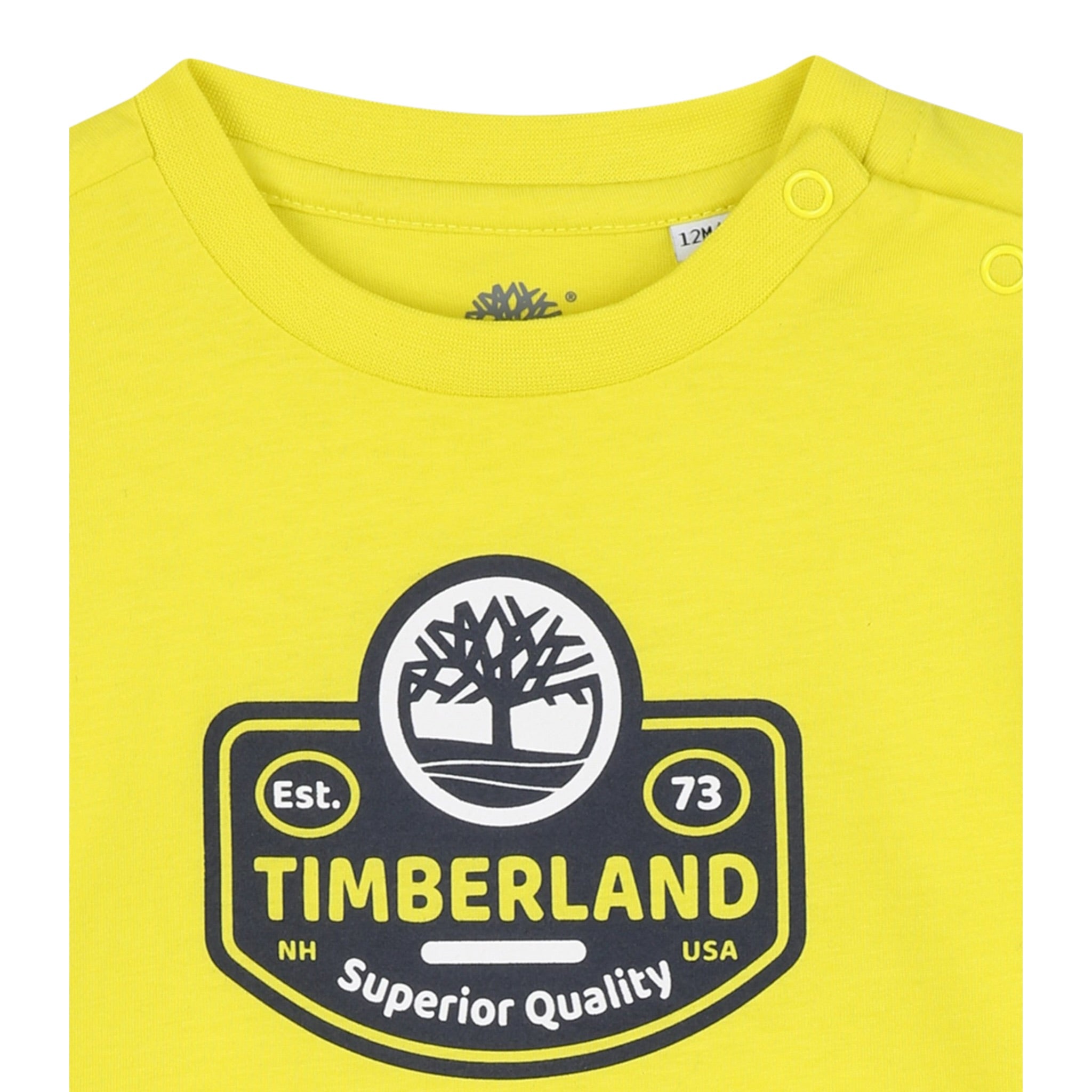 Timberland Shirt tinta unita Girocollo con Stampa Giallo per Neonato T60588 GIALLO TIMBERLAND 