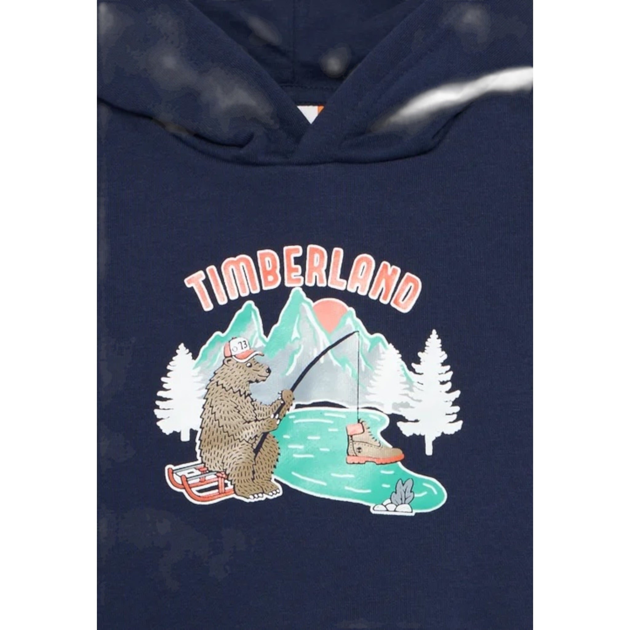 Timberland Felpa Chiusa con Cappuccio tinta unita Blu per Neonato T60592 BLU TIMBERLAND 