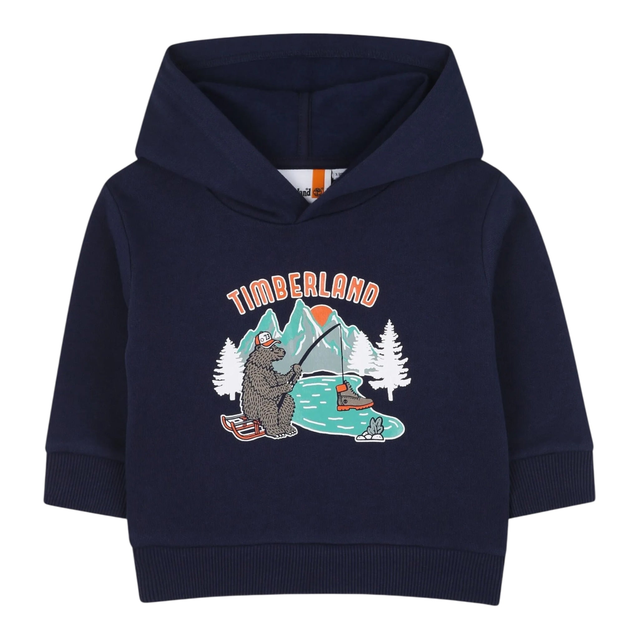 Timberland Felpa Chiusa con Cappuccio tinta unita Blu per Neonato T60592XX BLU TIMBERLAND 