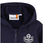 Timberland Felpa tinta unita con Zip E Cappuccio Blu per Neonato T60596 BLU TIMBERLAND 