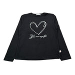 To Be Too Shirt tinta unita con Stampa Nero per Bambina TB981W25 NERO TO be too 