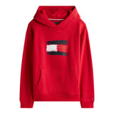Tommy Hilfiger Felpa Chiusa con Cappuccio tinta unita Rosso per Bambino KB0KB010112 ROSSO TOMMY HILFIGER 