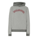 Tommy Hilfiger Felpa Chiusa con Cappuccio tinta unita Grigio per Bambino KB0KB09190 GRIGIO TOMMY HILFIGER 