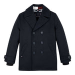 Tommy Hilfiger Cappotto tinta unita Doppiopetto Blu per Bambino KB0KB09199 BLU TOMMY HILFIGER 