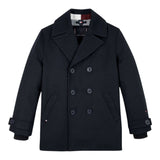 Tommy Hilfiger Cappotto tinta unita Doppiopetto Blu per Bambino KB0KB09199 BLU TOMMY HILFIGER 