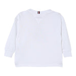 Tommy Hilfiger Shirt Girocollo tinta unita Bianco per Bambino KB0KB09846 BIANCO TOMMY HILFIGER 