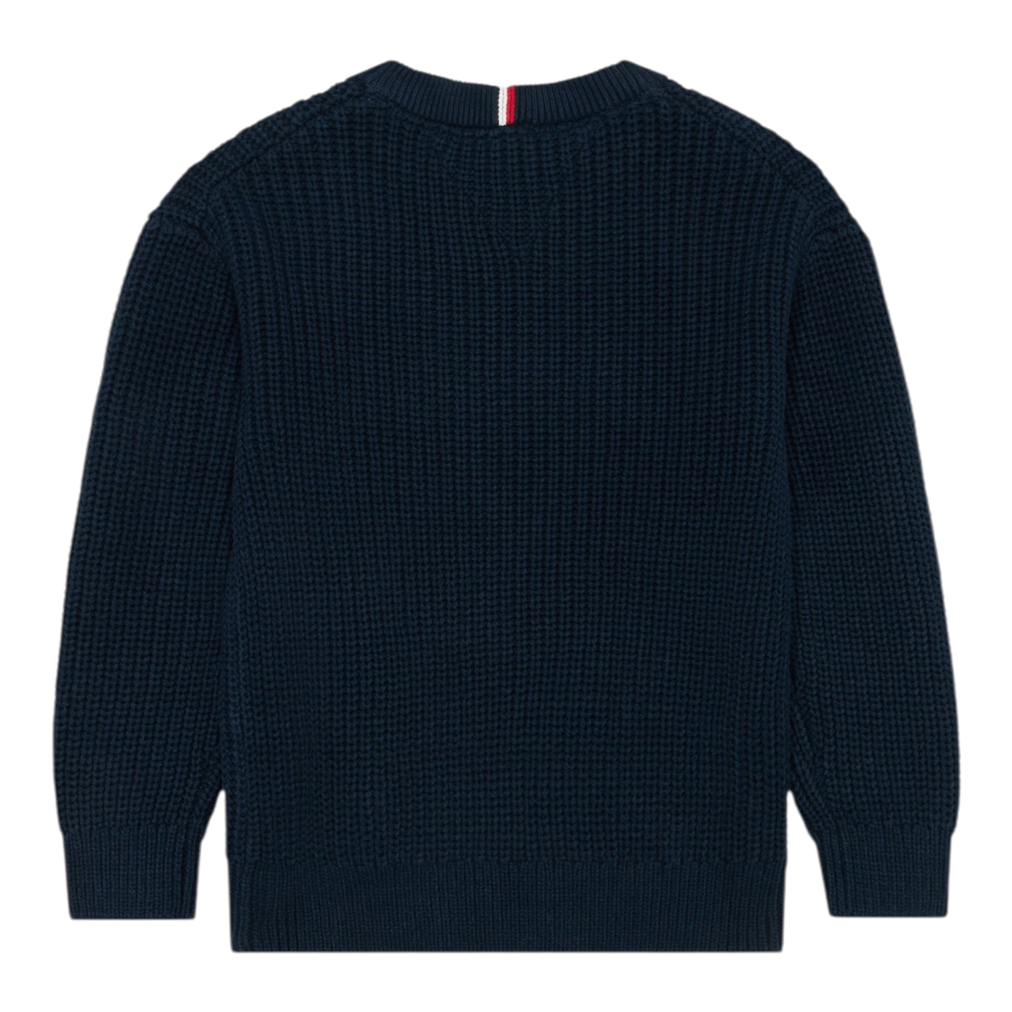 Tommy Hilfiger Maglia Girocollo tinta unita Blu per Bambino KB0KB09908 BLU TOMMY HILFIGER 