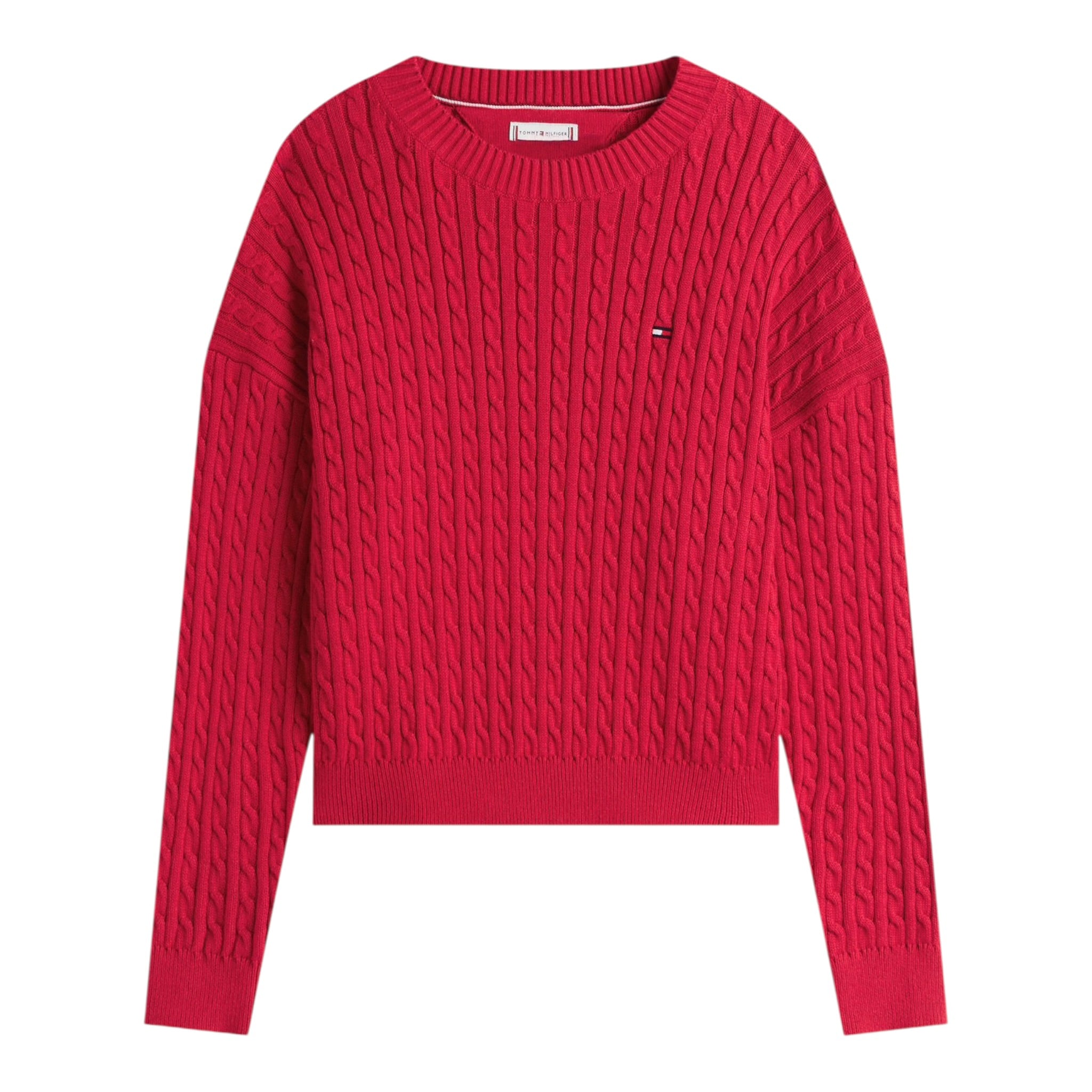 Tommy Hilfiger Maglia Girocollo tinta unita Fuxia per Bambina KG0KG08848 FUXIA TOMMY HILFIGER 