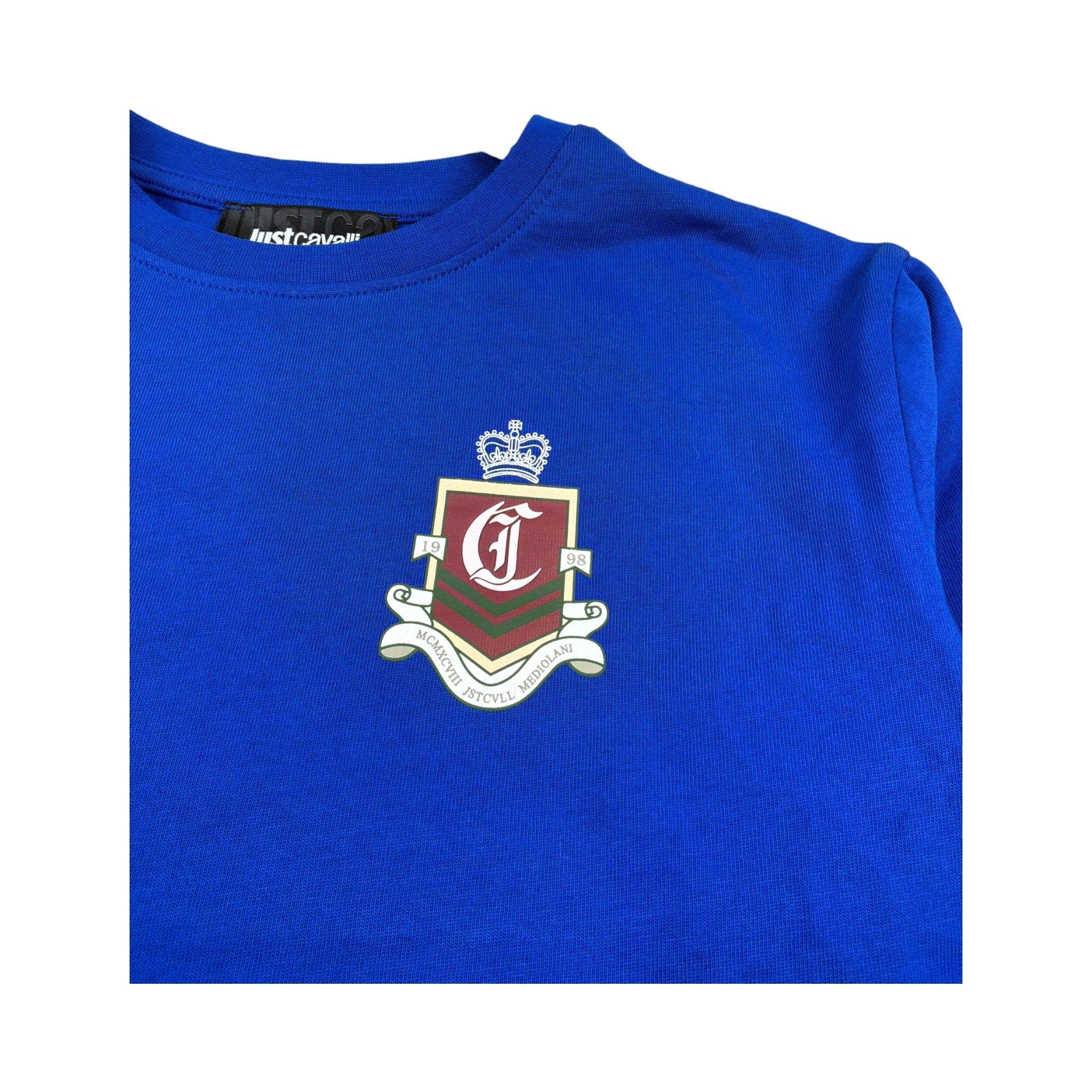 Trussardi Shirt Girocollo tinta unita con Logo Blu per Bambino JBA26056TS BLU TRUSSARDI 