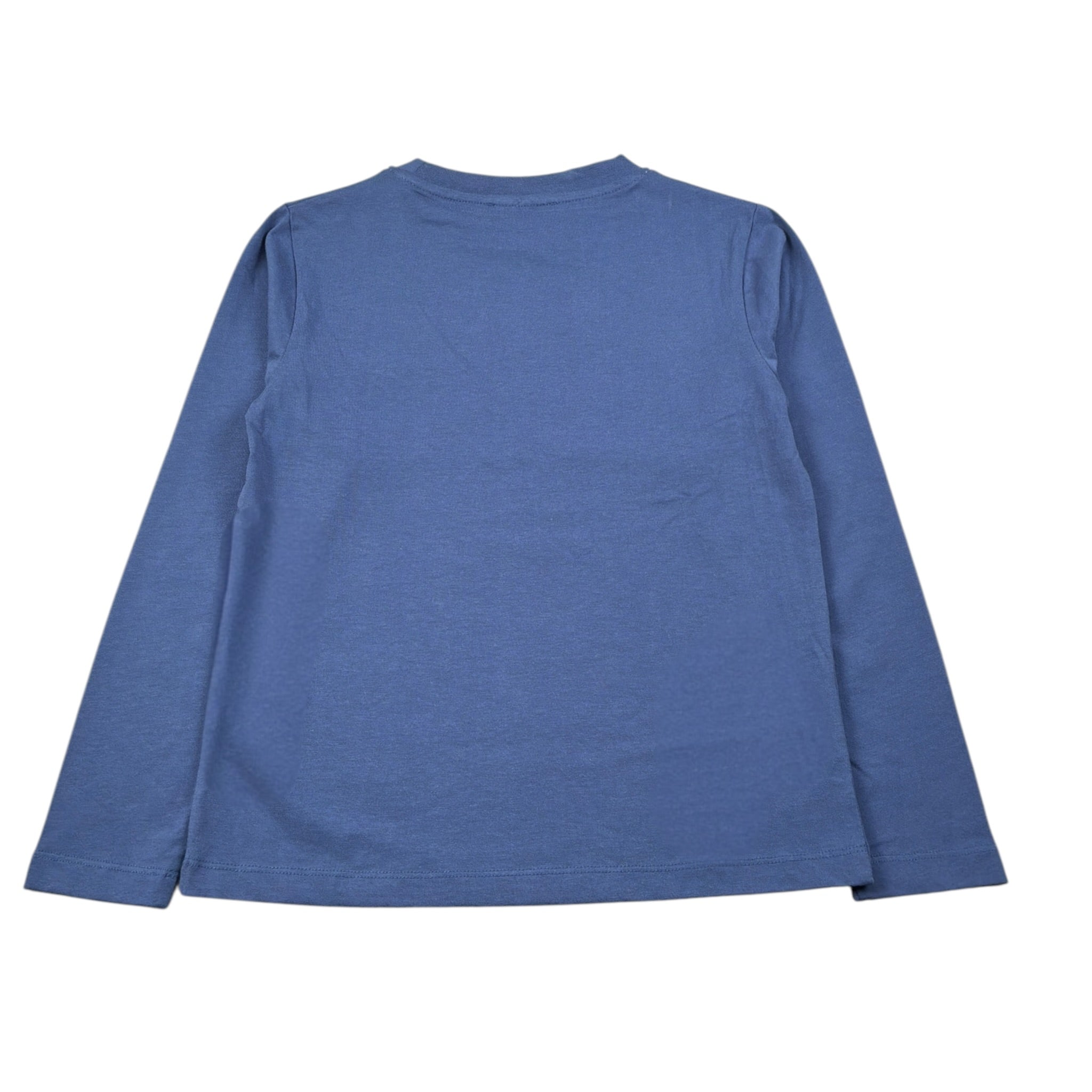 Trussardi Shirt Girocollo tinta unita con Logo Blu per Bambino TBA26007TS BLU TRUSSARDI 