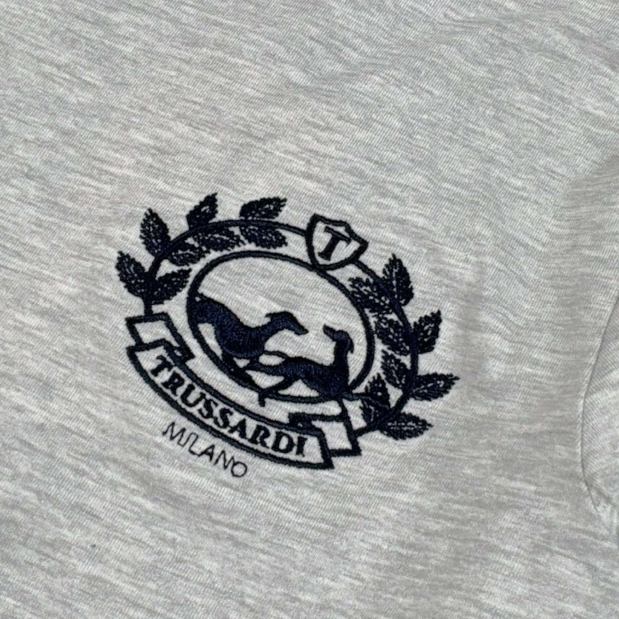 Trussardi Shirt tinta unita con Stampa Grigio per Bambino TBA26015TS GRIGIO TRUSSARDI 