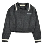 Trussardi Maglia tinta unita con Colletto Grigio per Bambina TGA26047MA GRIGIO TRUSSARDI 