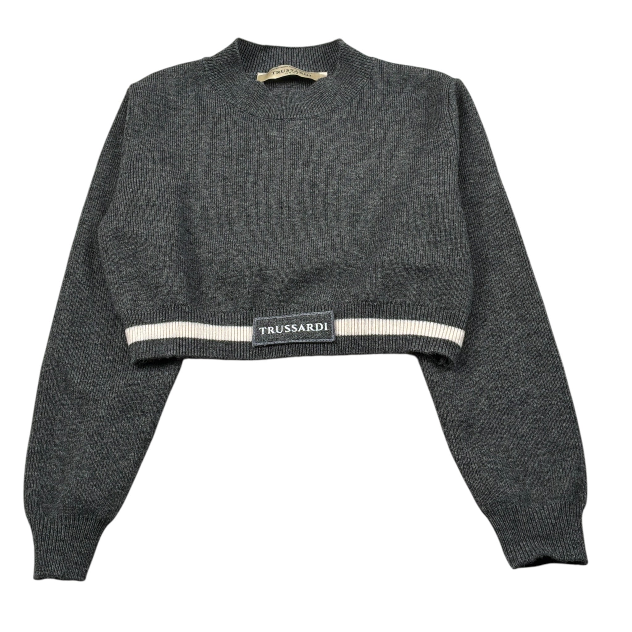 Trussardi Maglia Mezzo Collo tinta unita Grigio per Bambina TGA26049LU GRIGIO TRUSSARDI 