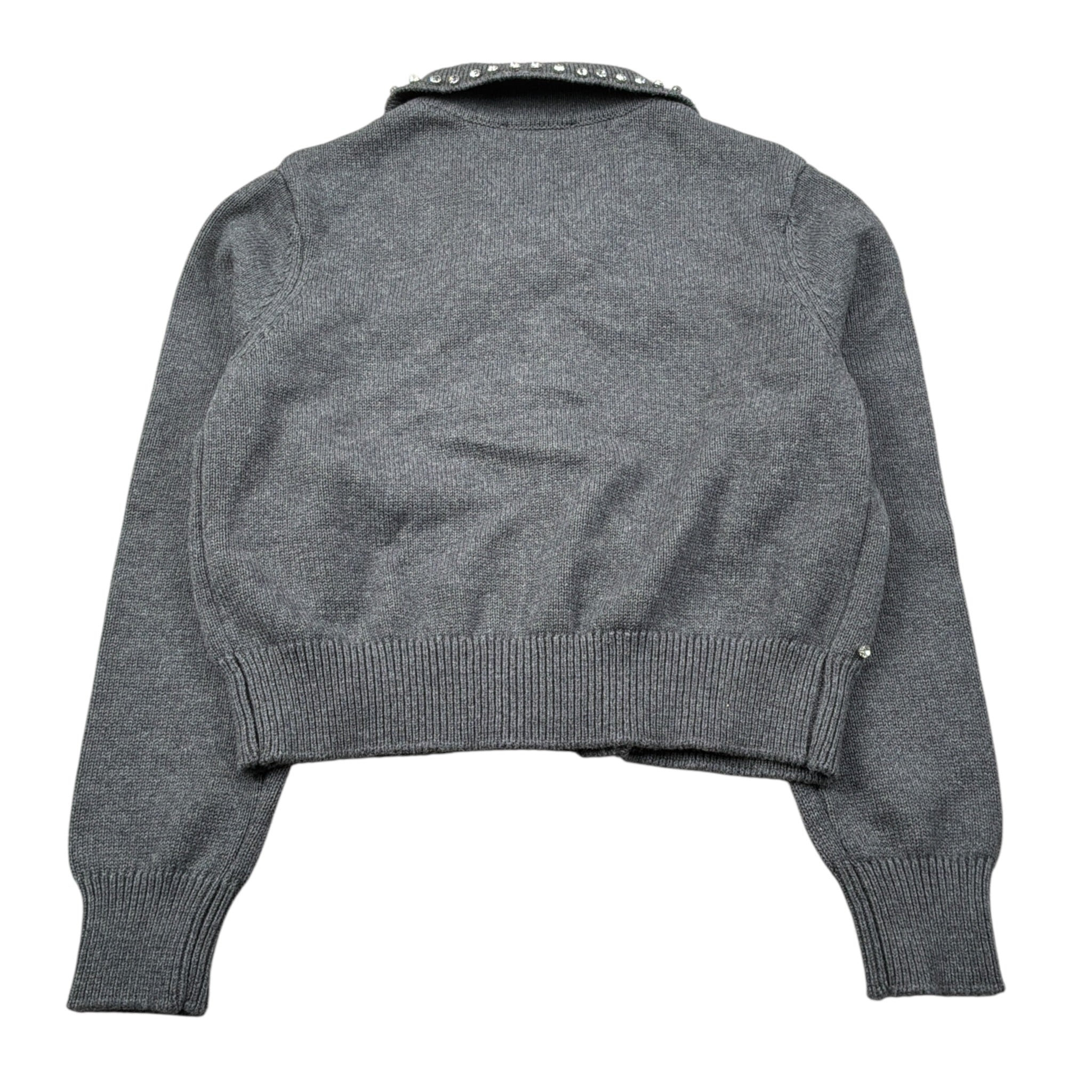 Trussardi Cardigan tinta unita con Applicazioni Grigio per Bambina TGA26056CD GRIGIO TRUSSARDI 