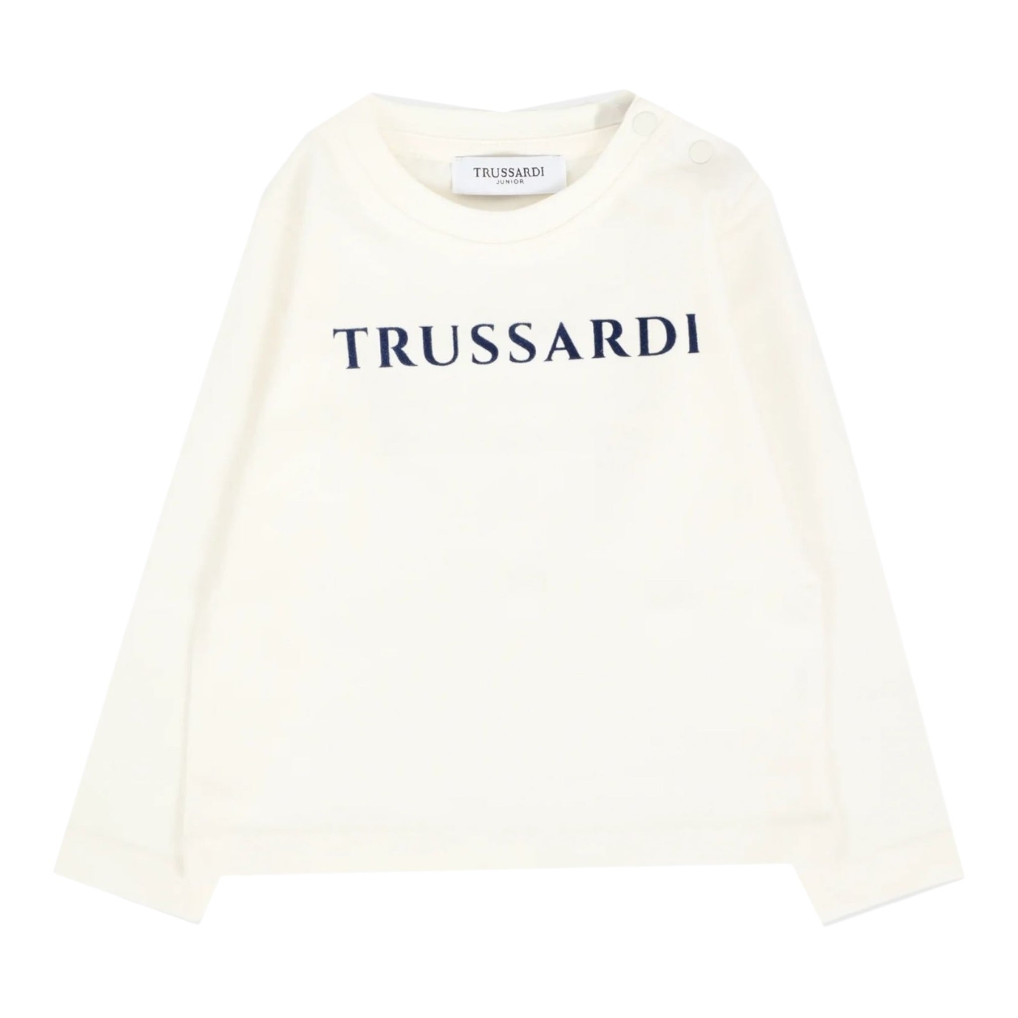 Trussardi Shirt tinta unita con Stampa Bianco per Neonato TIA25017TS BIANCO TRUSSARDI 