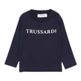 Trussardi Shirt tinta unita con Stampa Blu per Bambino TIA25017TSJ BLU TRUSSARDI 