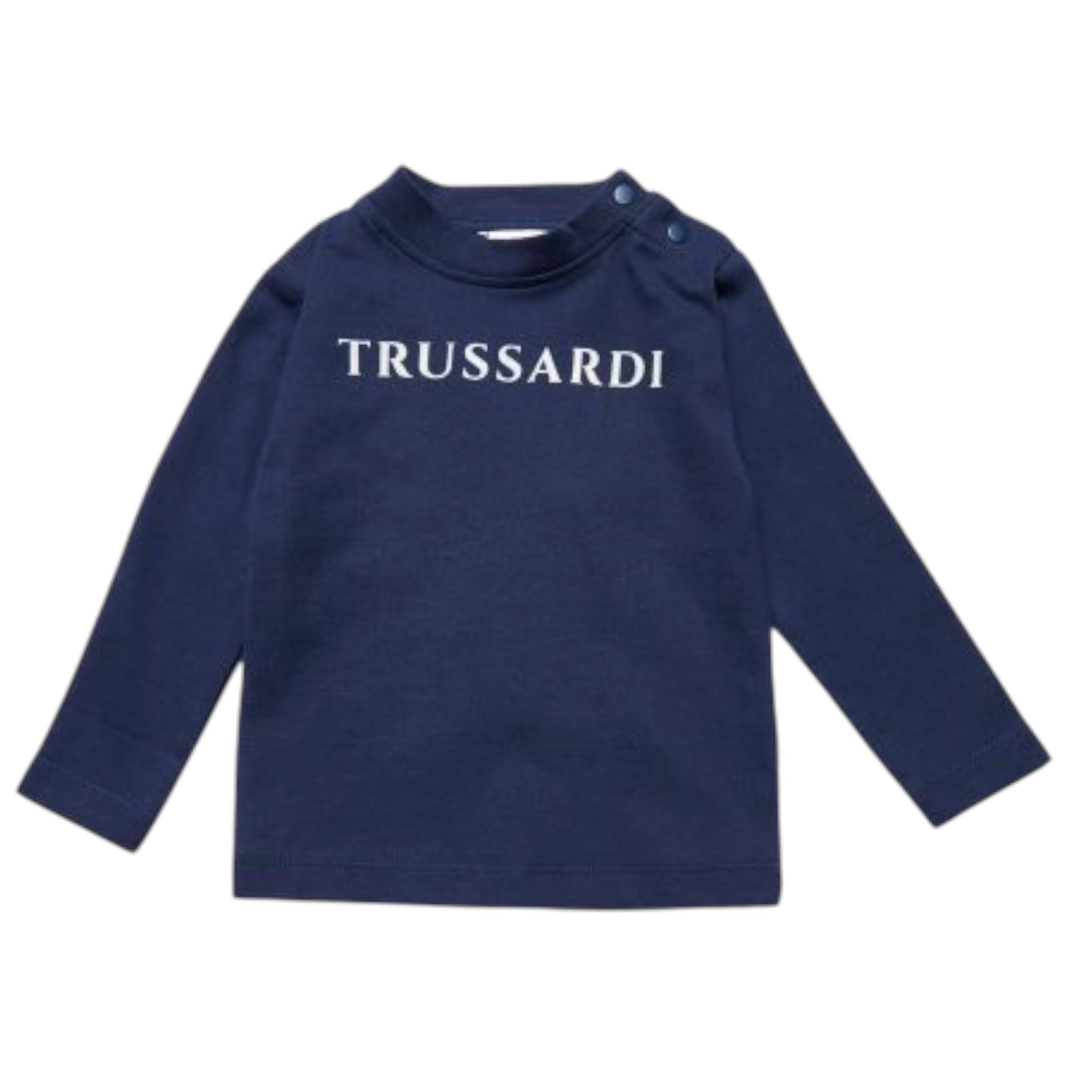 Trussardi Shirt tinta unita con Stampa Blu per Neonato TIA25017TSXX BLU TRUSSARDI 