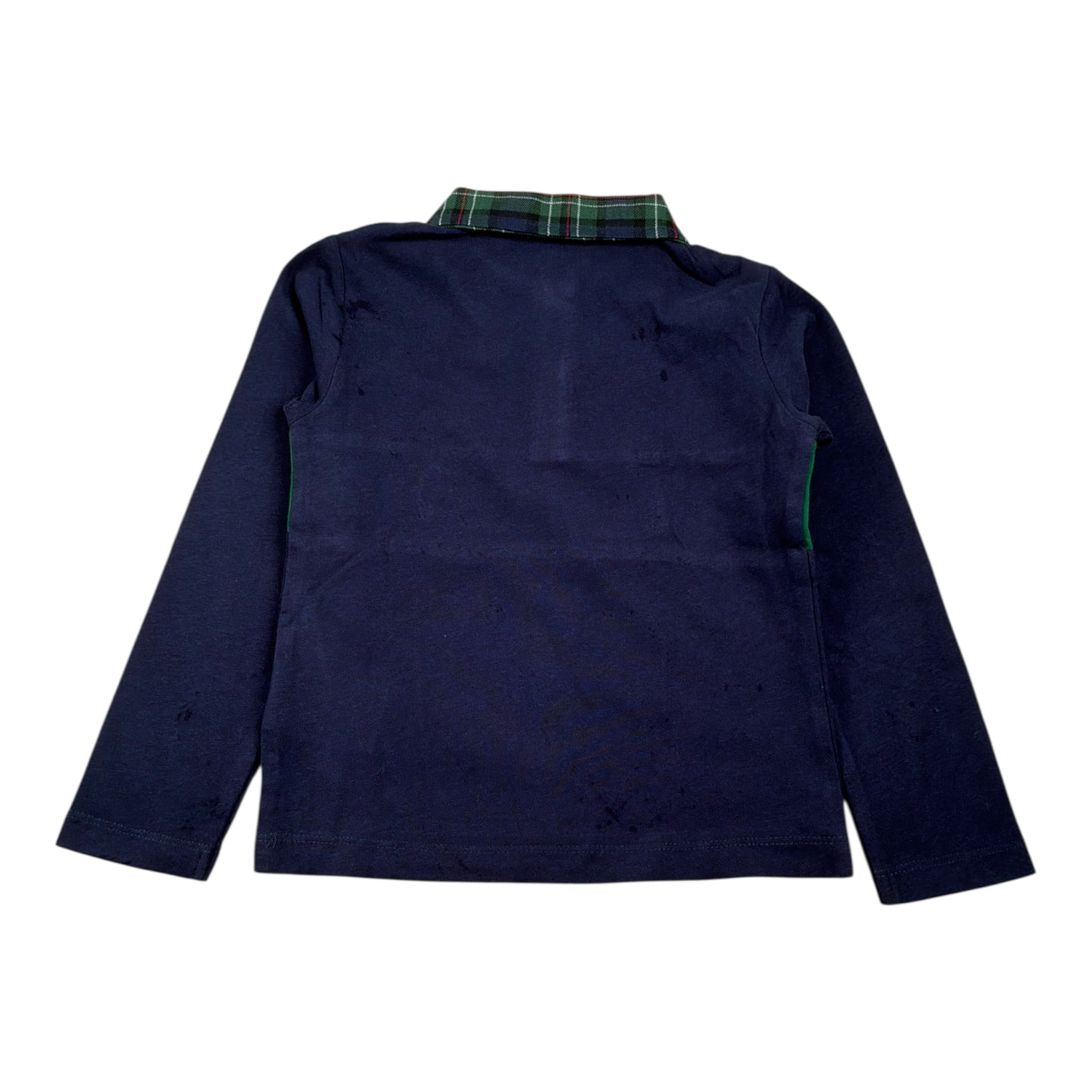 Trussardi Polo tinta unita con Colletto In Contrasto E Stampa Blu per Neonato TIA25043PO BLU TRUSSARDI 