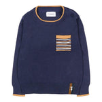 Trussardi Maglia Girocollo tinta unita con Taschino Blu per Neonato TIA25079MA BLU TRUSSARDI 