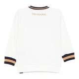 Trussardi Felpa tinta unita con Profili In Contrasto Bianco per Neonato TIA25080FE BIANCO TRUSSARDI 